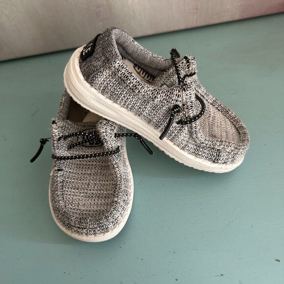 HEY DUDE Toddler Boys Wally Loafers Slip On Shoes Size 7 Stretch Slip On Sneaker - Picture 2 of 8